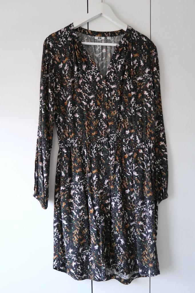 WE jurkje met lange mouwen en zakken - Zwart/Bruin/Wit, Kleding | Dames, Jurken, Maat 38/40 (M), WE, Zwart, Ophalen of Verzenden