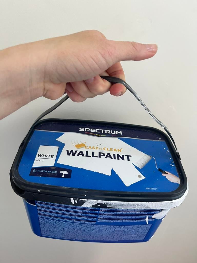 Spectrum Easytoclean wallpaint, Ophalen, Gebruikt, Wit