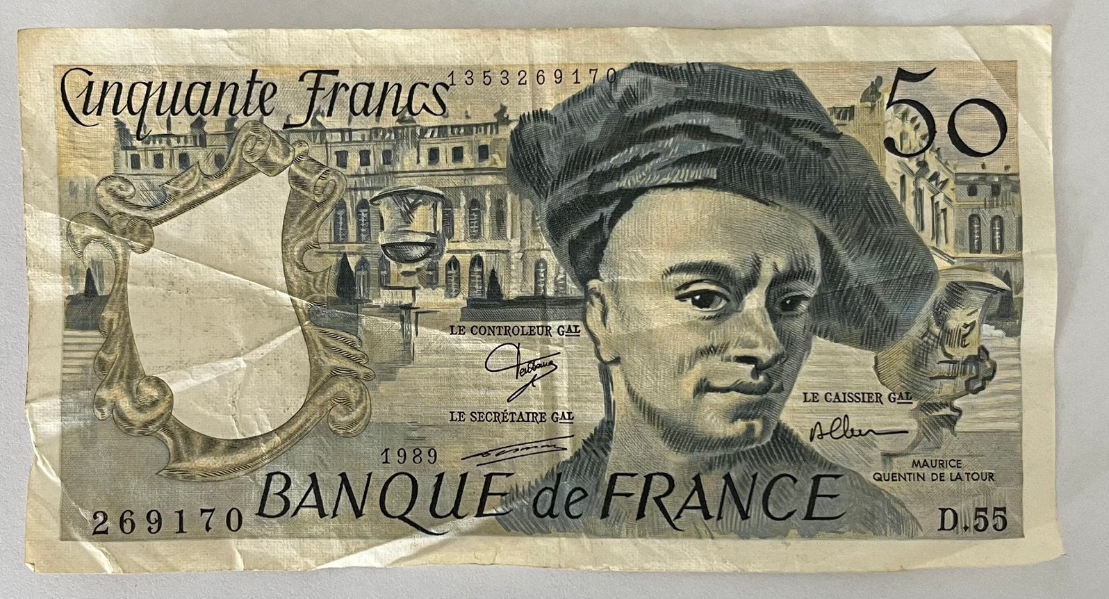 Frankrijk 50 Franc 1989 gebruikte staat, Verzenden, Frankrijk, Los biljet