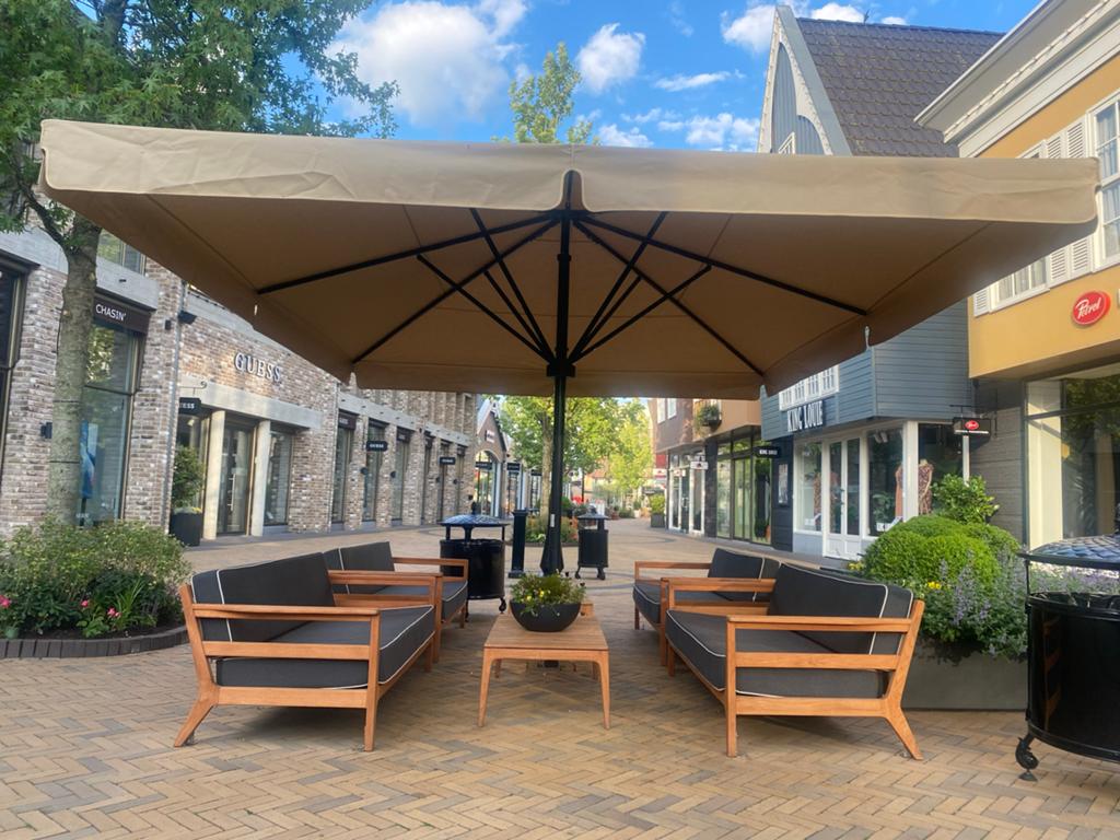 Luxe windbestendige parasol 400x400 - UV & waterdicht, Overige typen, Nieuw, Ophalen of Verzenden, Waterdicht