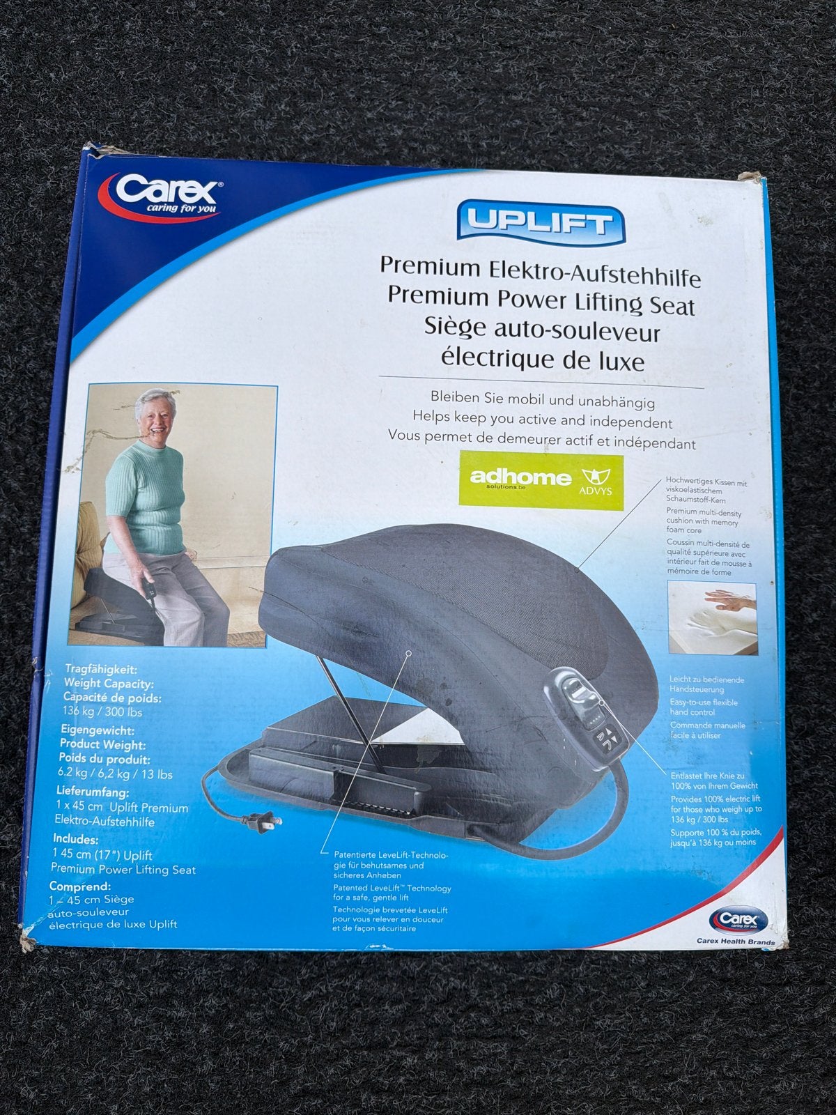 Carex Uplift Power Lifting Seat Elektrische Sta-op Hulp, Ophalen of Verzenden