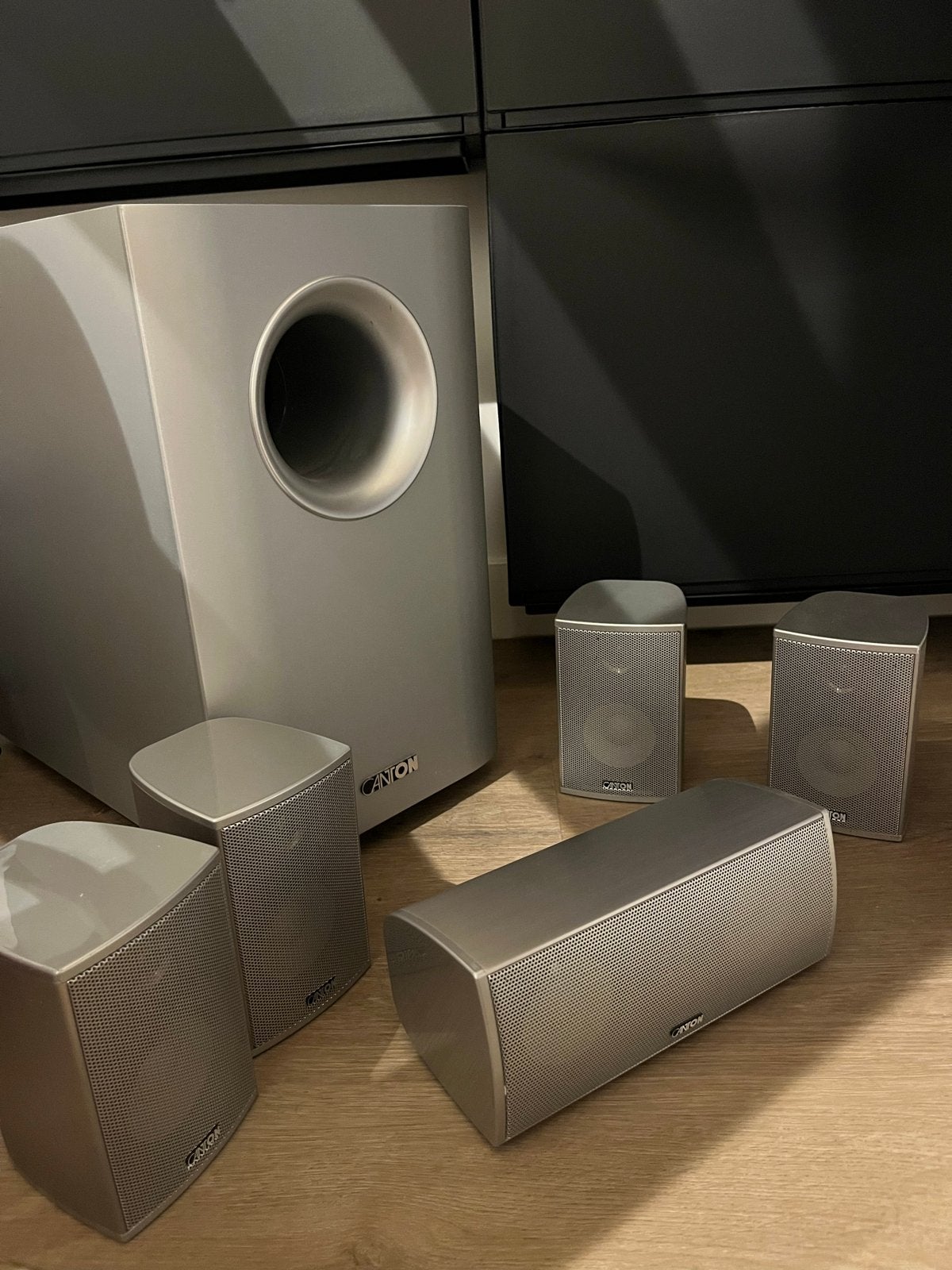 Canton speakerset met subwoofer, Gebruikt, Complete surroundset, Minder dan 60 watt, Ophalen