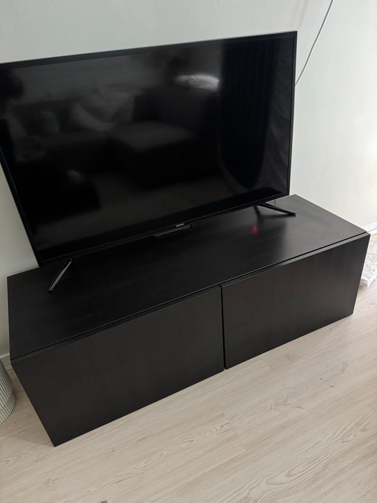 IKEA BESTA tv-meubel zwart donkerbruin, Ophalen, Zo goed als nieuw, 25 tot 50 cm, Minder dan 100 cm