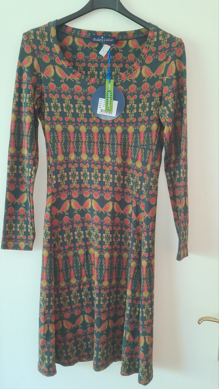 nieuwe jurk XS 34 Bakery Ladies retro dress Joline katoen, Blauw, Nieuw, Ophalen of Verzenden, Bakery Ladies
