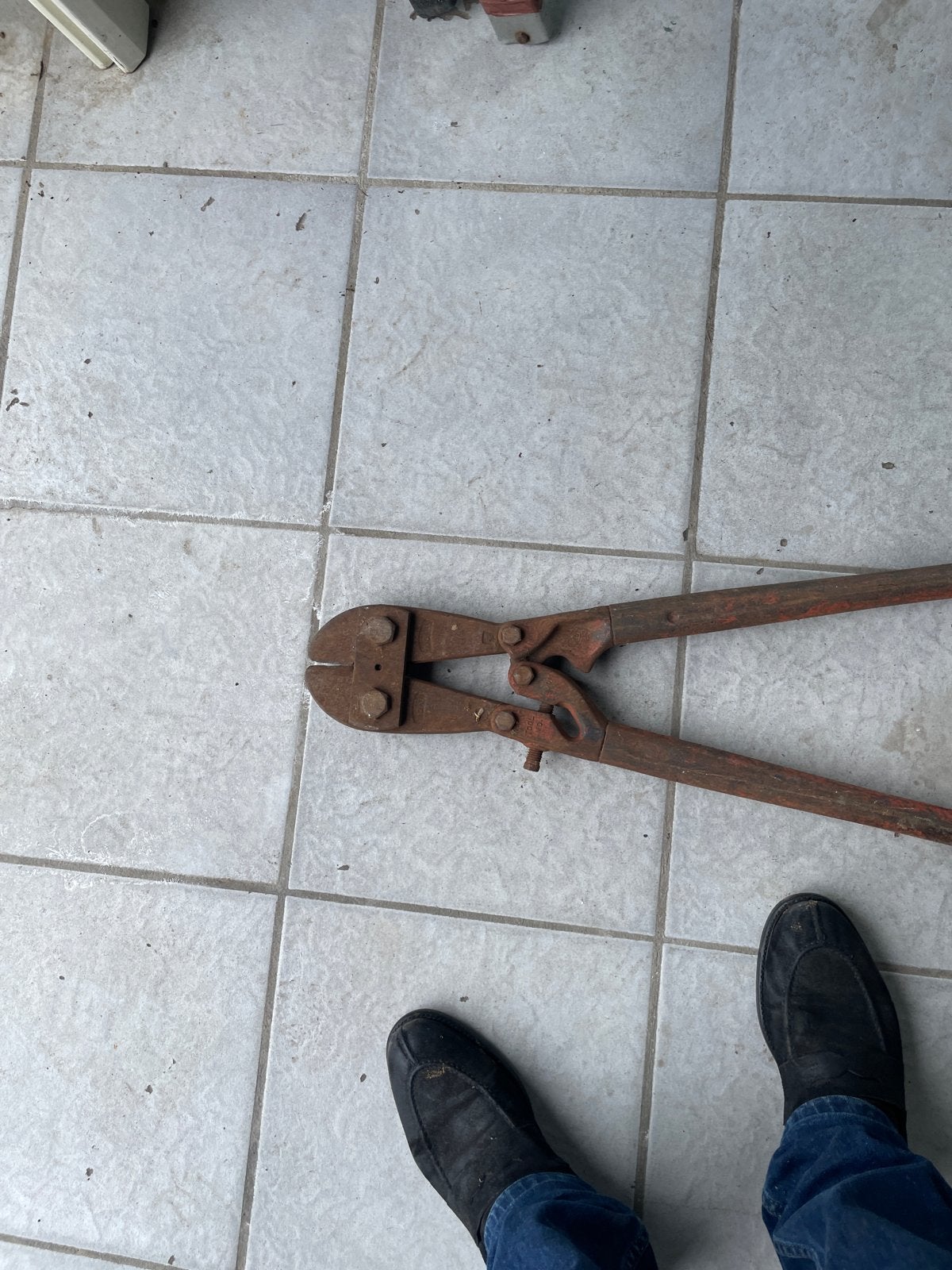 Robuuste betonschaar - Gebruikt, Doe-het-zelf en Verbouw, Ophalen of Verzenden, Gebruikt