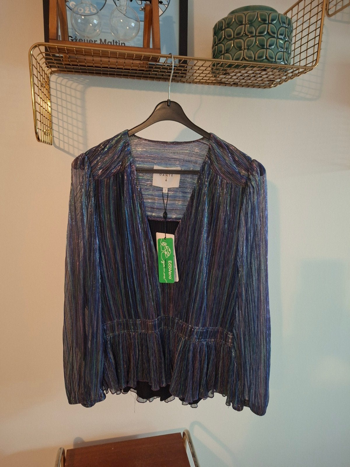Dante6 Glanzende Blouse Maat S - Nieuw met labels, Kleding | Dames, Dante6, Meerkleurig, Nieuw, Ophalen of Verzenden