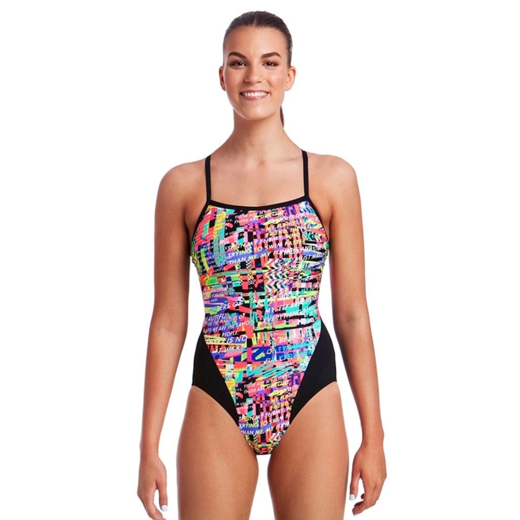 Nieuw Funkita Ladies Single Strap Full Metal Funky Badpak, Blauw, Nieuw, Funkita, Sales@wayfunky.com