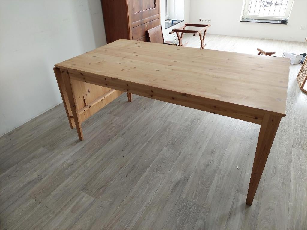 Eettafel met opklapbare verlenger, Ophalen, Gebruikt, 50 tot 100 cm, Vijf personen of meer