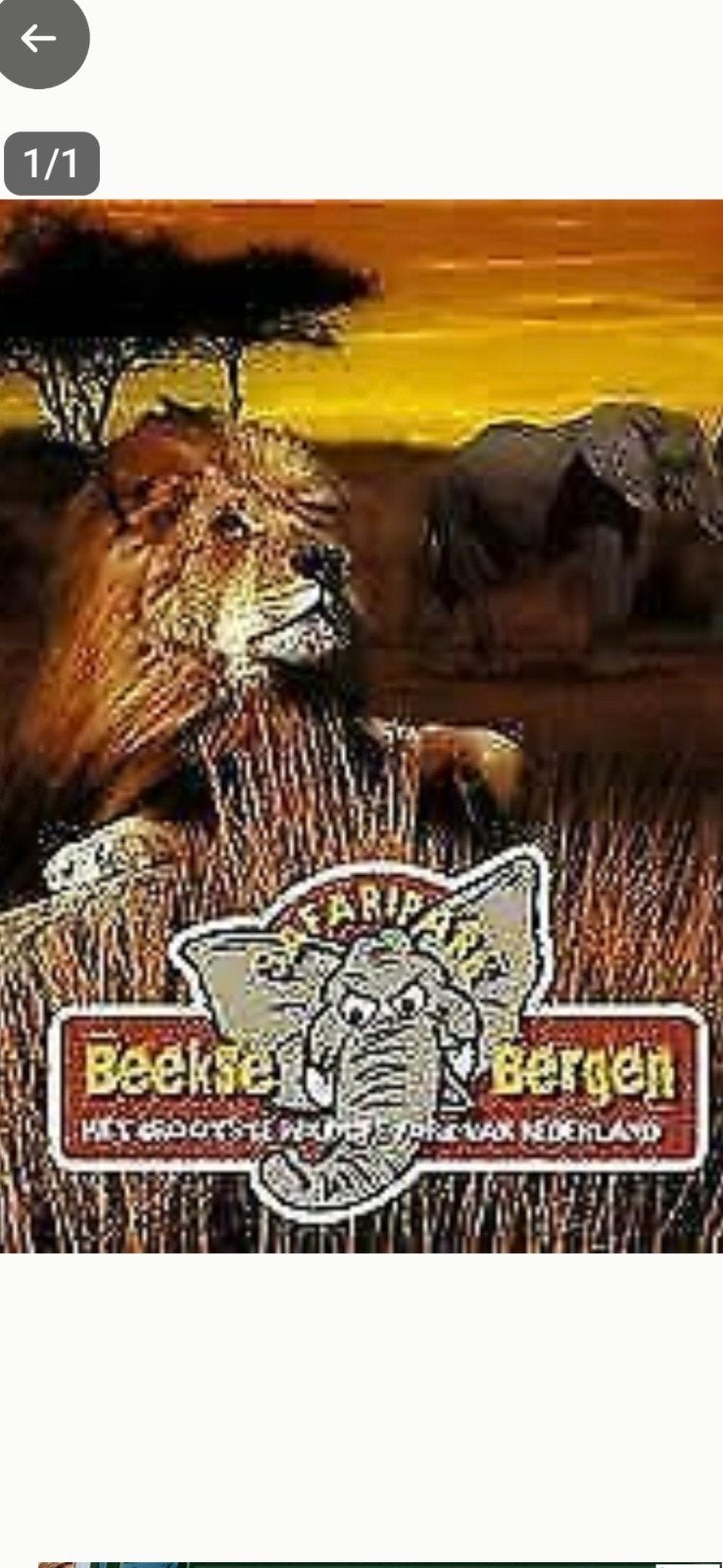 Voucher/Entreebewijs Safaripark Beekse Bergen, Tickets en Kaartjes, Eén persoon, Ticket of Toegangskaart