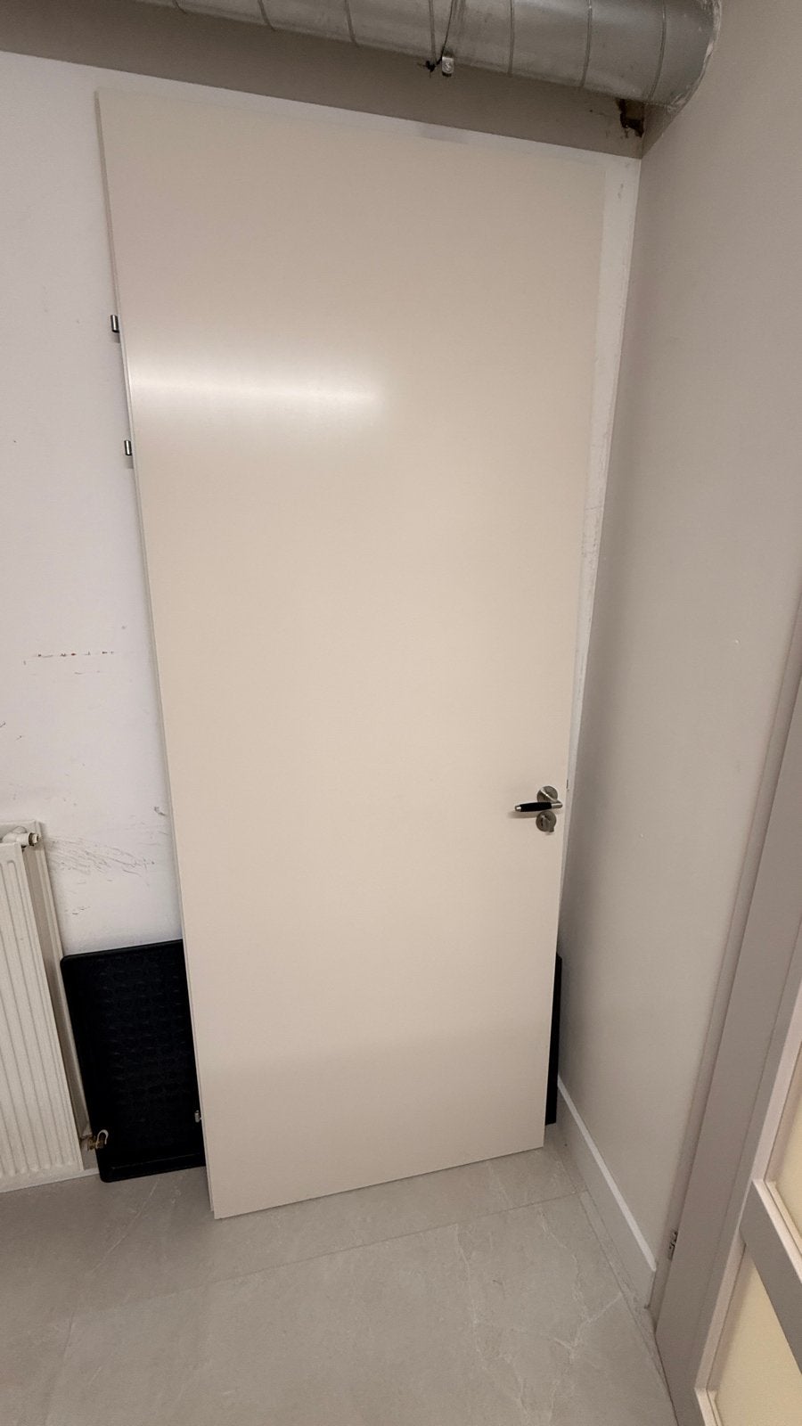 Opdekbinnendeur 93x231 cm linksdraaiend met WC-slot, Ophalen, 80 tot 100 cm, 215 cm of meer, Binnendeur