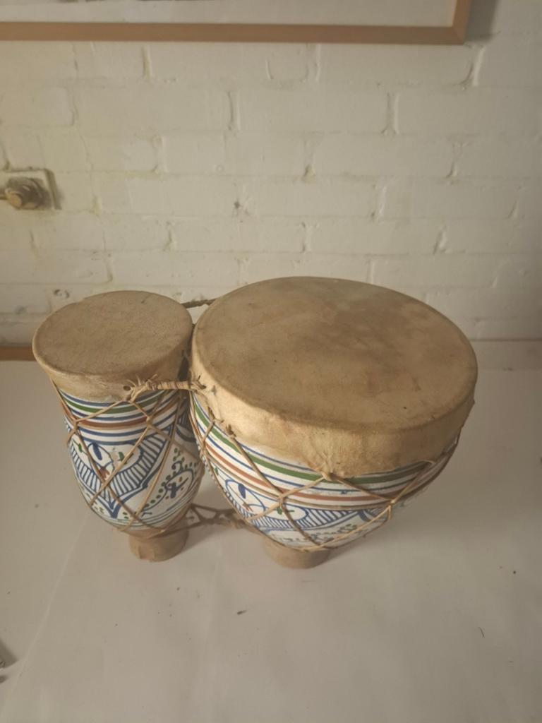 Marokkaanse keramische tam tam  kleitrommel 65 euro, Muziek en Instrumenten, Ophalen of Verzenden, Trommel
