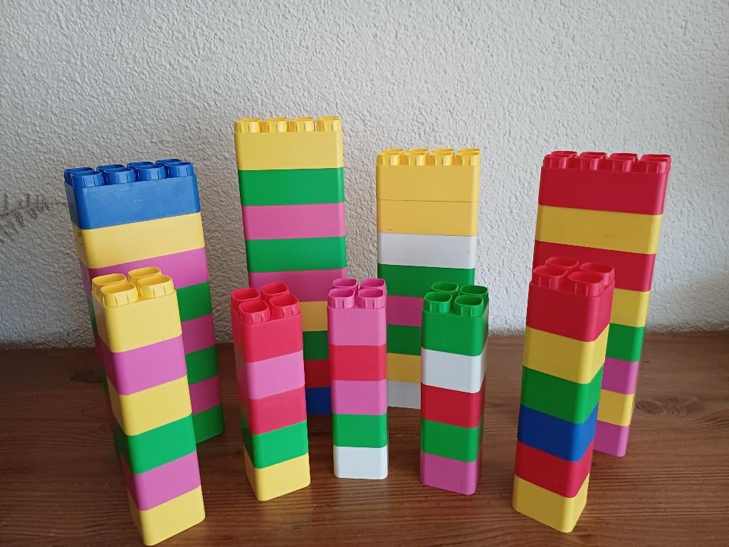 Grote plastic blokken 60 stuks, Ophalen of Verzenden, Zo goed als nieuw, Overige merken