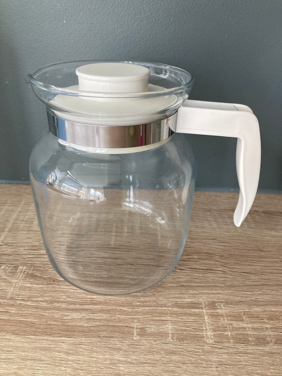 Glazen theepot, Wit, Ophalen, Theepot/fluitketel, Glas