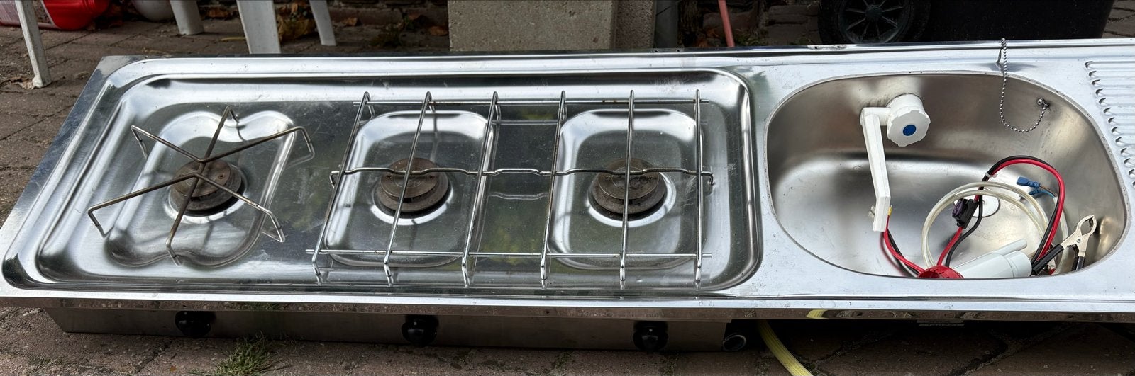 Inbouw Camping Kookstel met Spoelbak voor Camper/Vouwwagen, Ophalen, Gebruikt