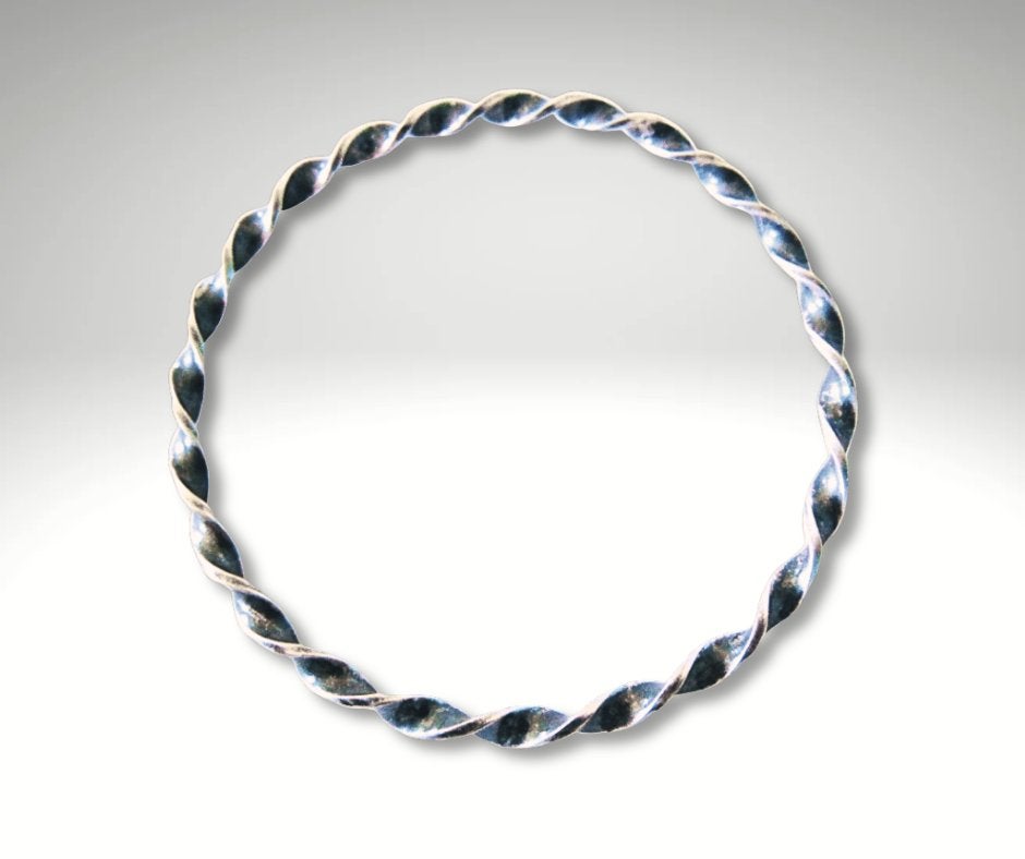 Zilveren NAVAJO 925 twisted rope gedraaide slavenarmband #1!, Sieraden, Tassen en Uiterlijk, Verzenden, Zo goed als nieuw, X, Zilver