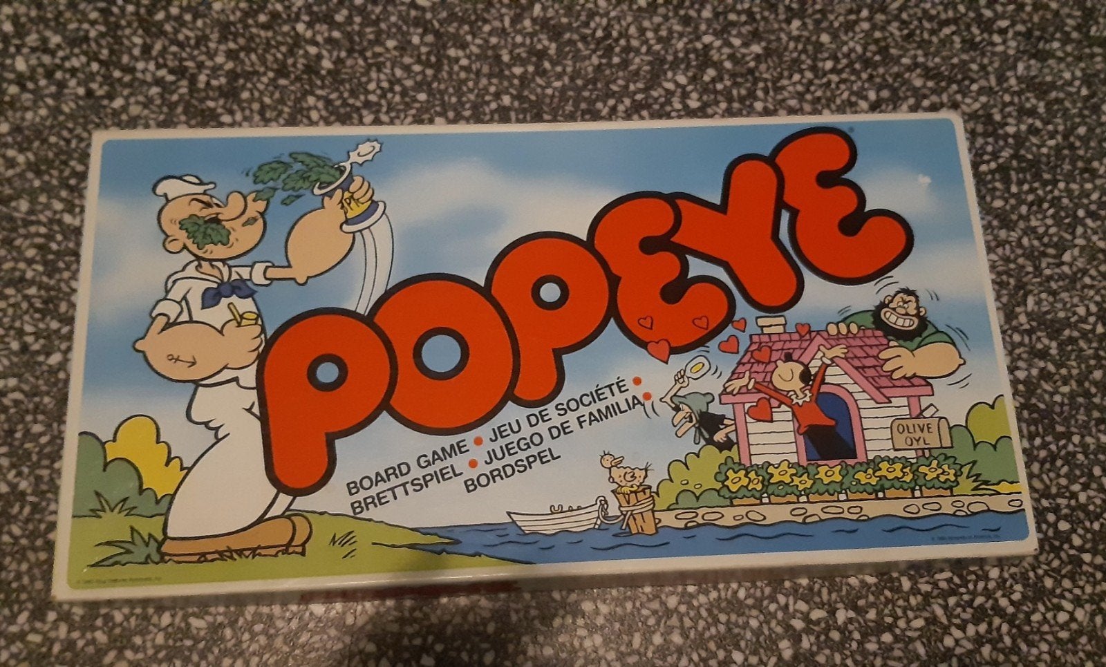 Popeye Bordspel - Vintage Gezelschapsspel, Drie of vier spelers, Ophalen of Verzenden, Gebruikt, Onbekend
