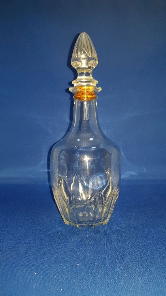 Glazen karaf met stop dop, kurk, helemaal gaaf. 23cm. 5A43/9, Huis en Inrichting, Tweedehands verkoop, Tweedehands verkoop, Gebruikt