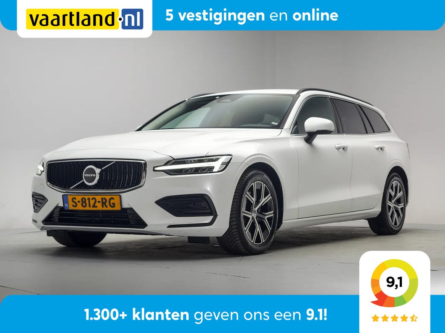 Volvo V60 2.0 B3 Core Aut. [ LED Adapt.cruise Stoelverwarmin, Auto's, Automaat, 4 cilinders, 1969 cc, 1634 kg