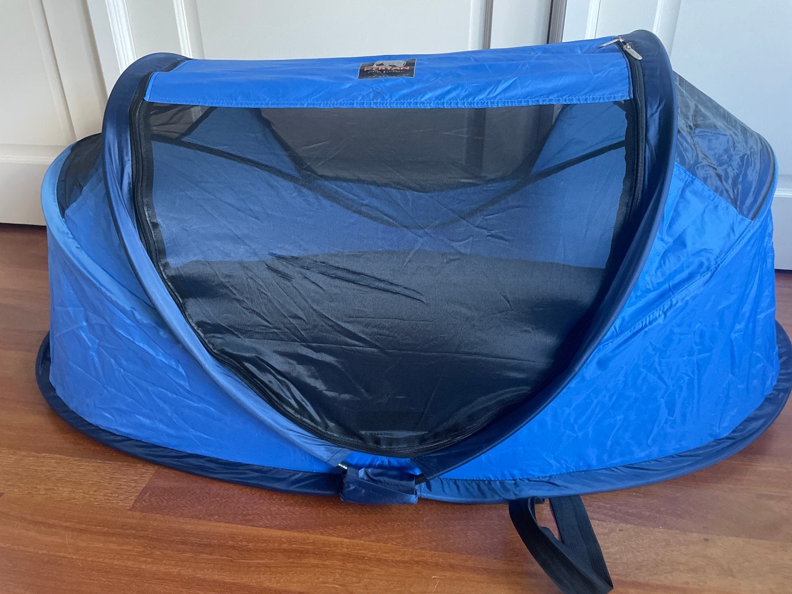 Deryan Travel Cot Baby Luxe Reisbedje - Blauw, Kinderen en Baby's, Ophalen, Zo goed als nieuw, Reisbedje