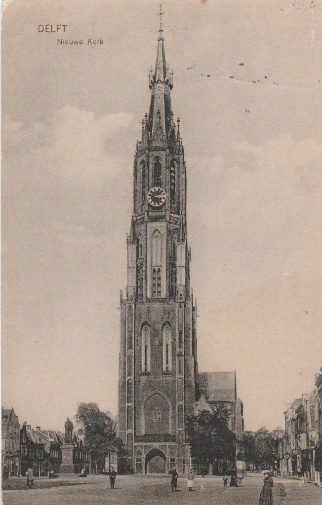 delft- nieuwe kerk 1907, Ophalen of Verzenden, Voor 1920, Zuid-Holland