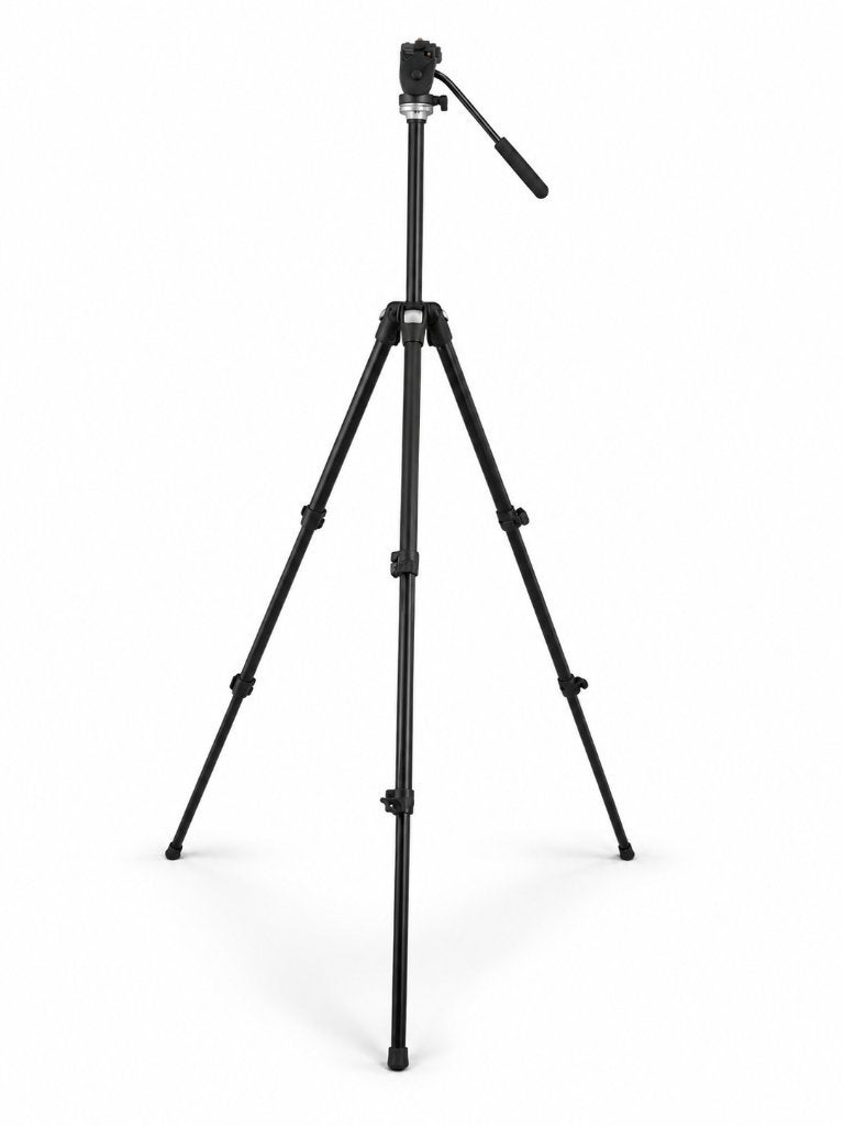 Manfrotto statief met Manfrotto video balhoofd, Ophalen, Driepoot, Zo goed als nieuw, 175 cm of meer