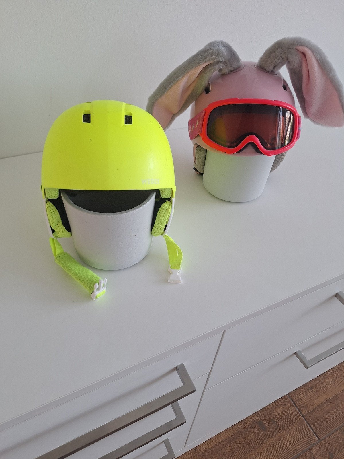 Neon gele Wedze skihelm H-Kid 500 XS (maat 48-52 cm), Overige merken, Overige typen, Ophalen of Verzenden, Zo goed als nieuw