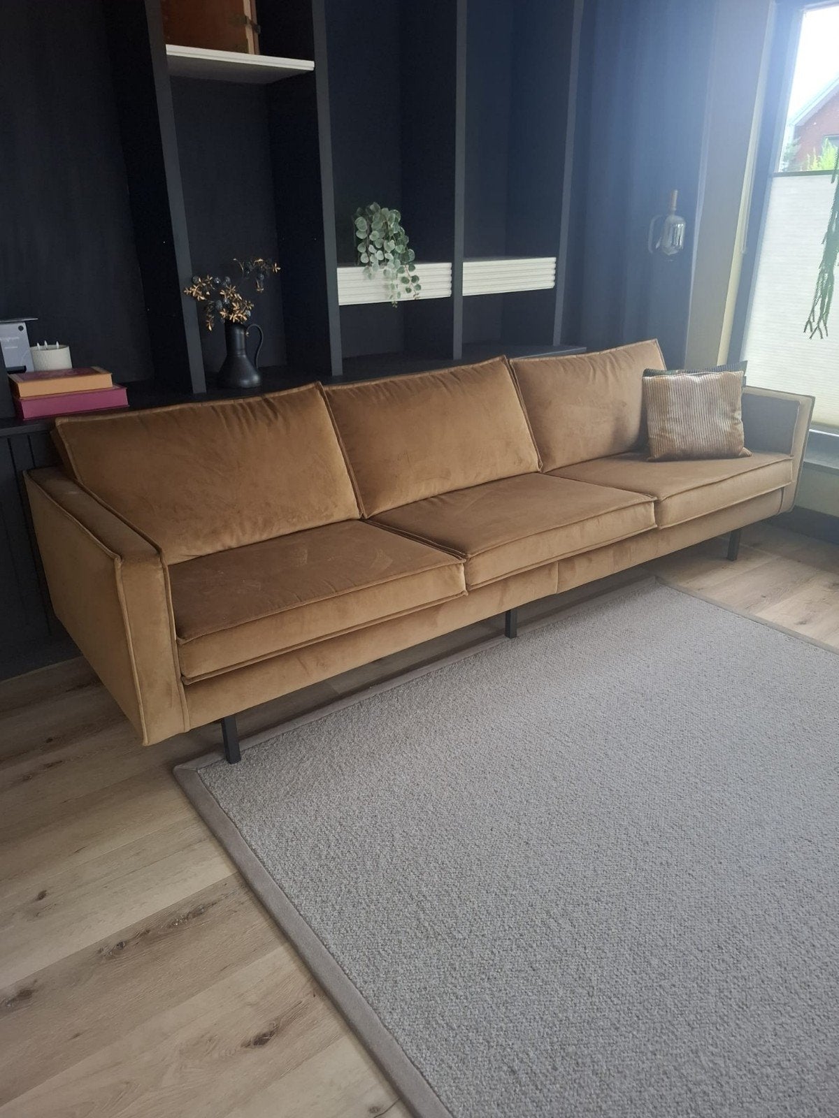 Set van bank en stoel BePure velvet - Zo goed als nieuw, Ophalen, Eenpersoons, 75 tot 100 cm, Zo goed als nieuw