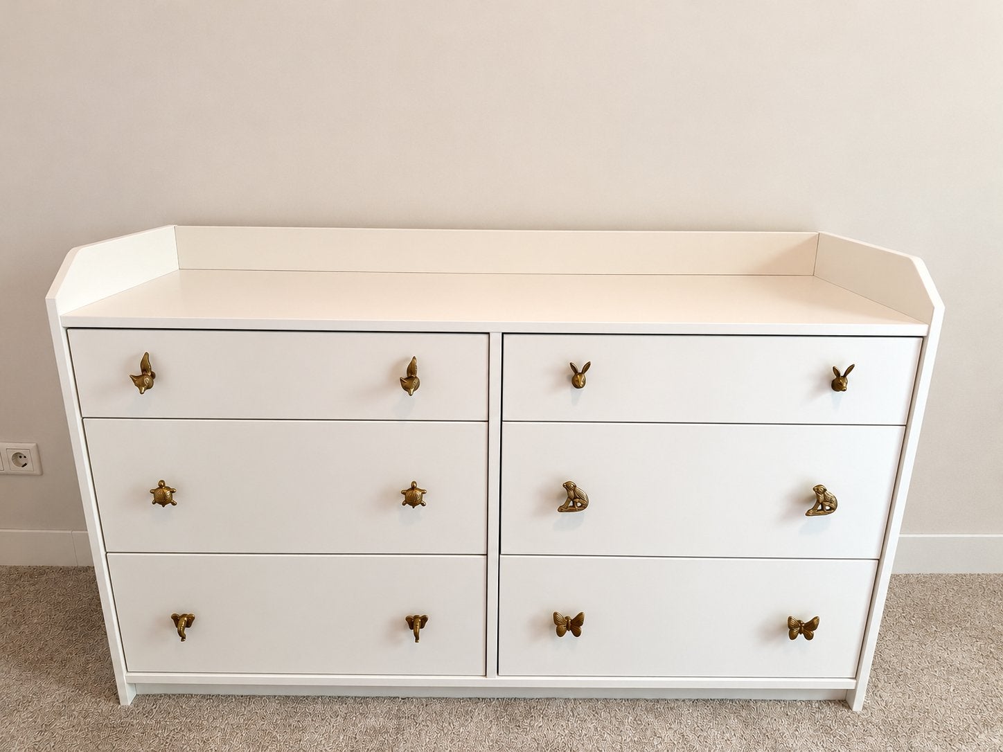 IKEA Hauga Kledingkast met Dieren Knopjes, Gebruikt, Kast, 100 cm of meer, Minder dan 50 cm