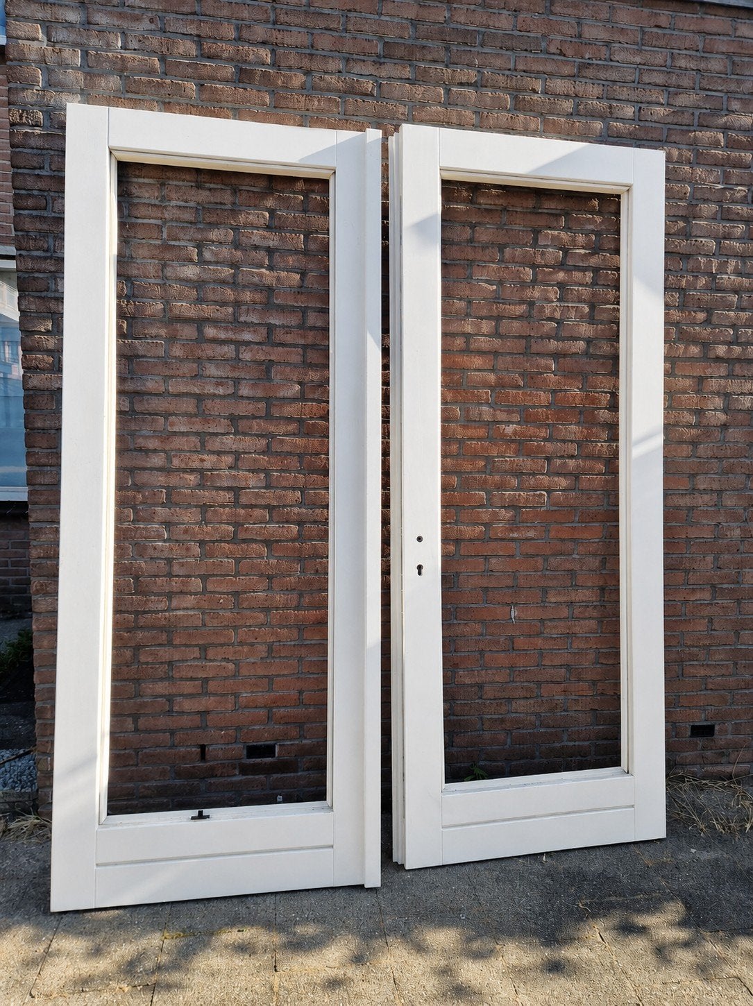 Nieuw: Twee openslaande deuren met glas, meerpuntsluiting, Ophalen, 80 tot 100 cm, 215 cm of meer, Nieuw
