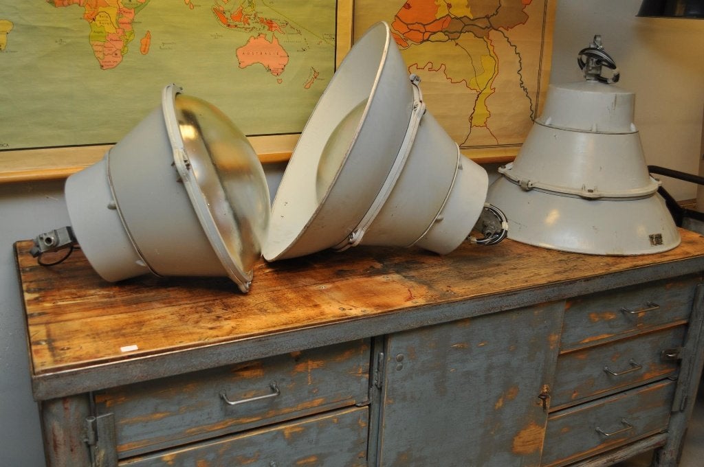 XL!!! industriële fabriekslampen bol glas partij lampen lamp, Ophalen of Verzenden, Gebruikt, Glas