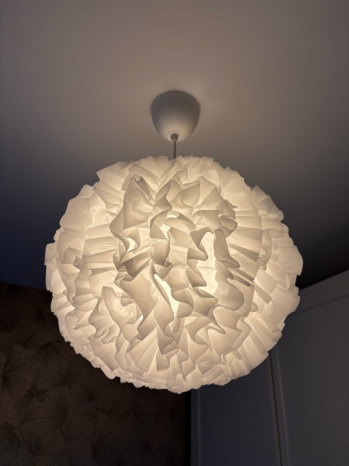 IKEA vindkast Plafondlamp - Wit, Bloemvormig, Huis en Inrichting, Ophalen, Zo goed als nieuw, Kunststof, E27 (groot)