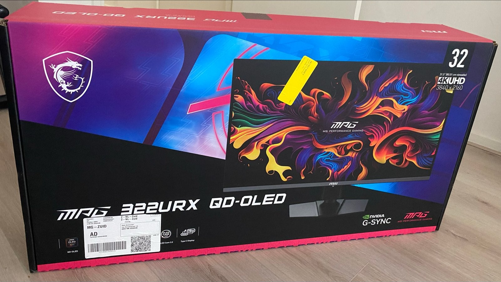 MSI MAG 322URX 4K QD-OLED 240hz Monitor, Computers en Software, Monitoren, 32 inch, Minder dan 1 ms, Overige typen, HDMI