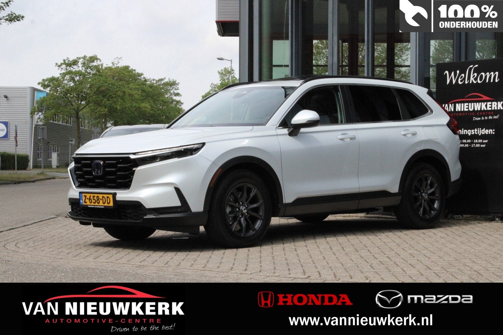 Honda CR-V 2.0 Full Hybrid 184pk Elegance | Panorama dak | S, Auto's, Gebruikt, 4 cilinders, Wit, Bedrijf