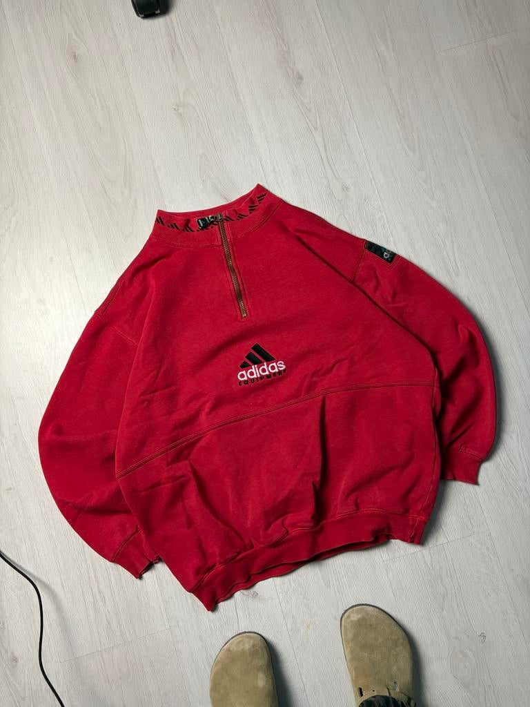 Vintage Adidas Equipment sweater rood - Medium, Kleding | Heren, Truien en Vesten, Ophalen of Verzenden, Gedragen, Maat 48/50 (M)