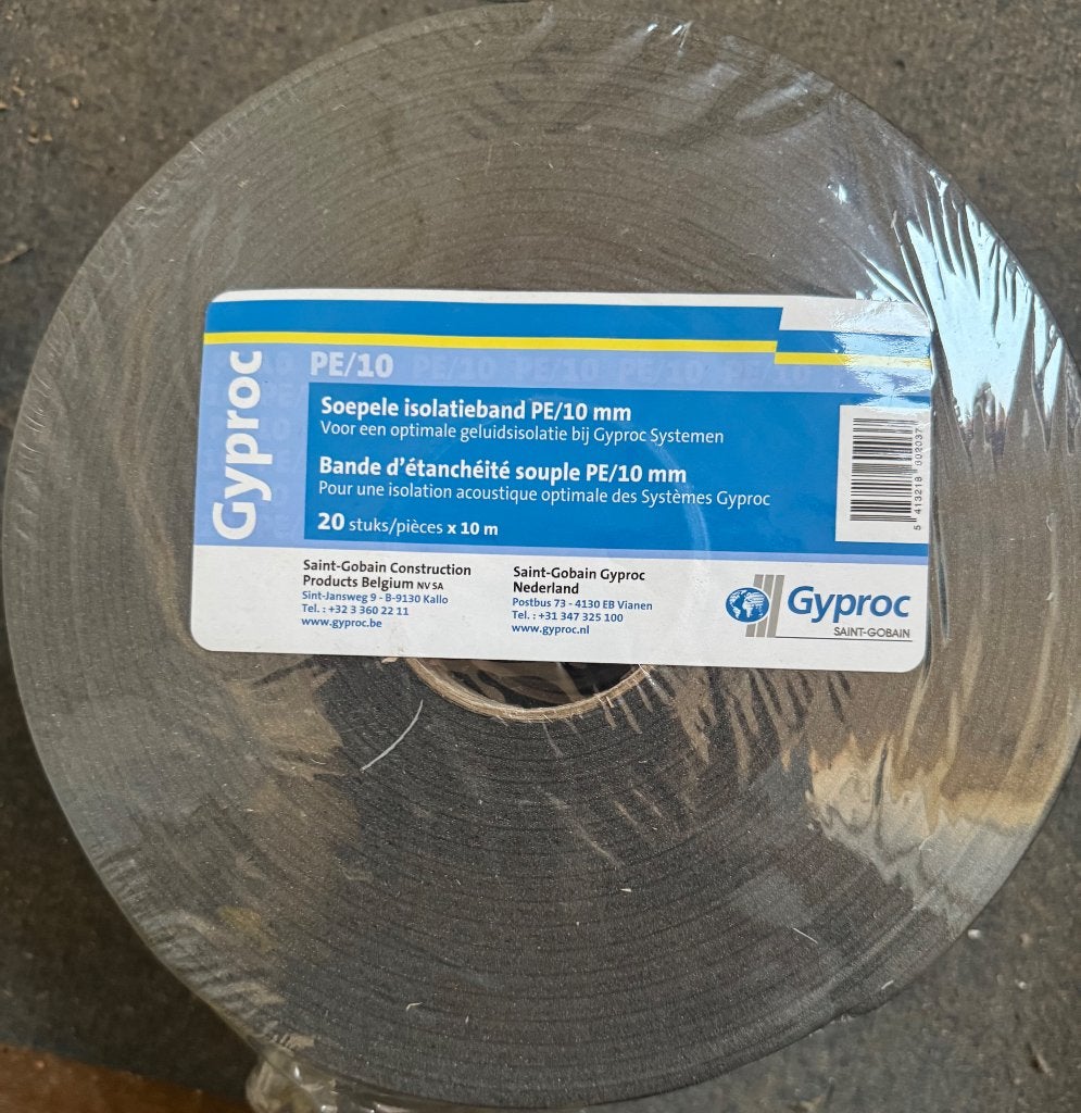 Gyproc PE/10  mm isolatieband, Ophalen, Nieuw