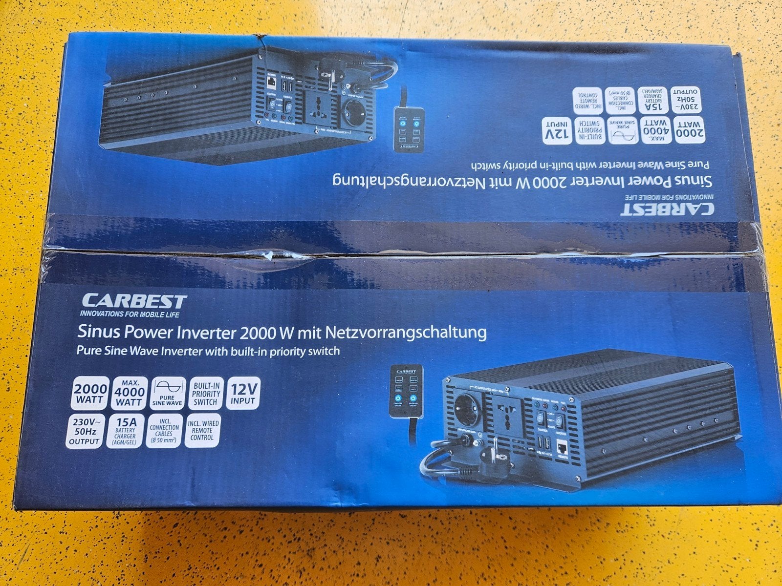 Carbest Sinus Power Inverter 2000 W, Ophalen, Nieuw