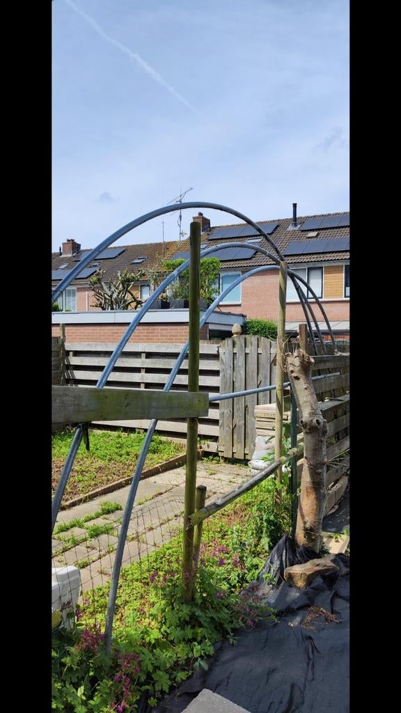Gebogen en rechte stalen frames voor kweekkas, Ø 30mm, Staal, Gebruikt, Kweekkas, Ophalen of Verzenden