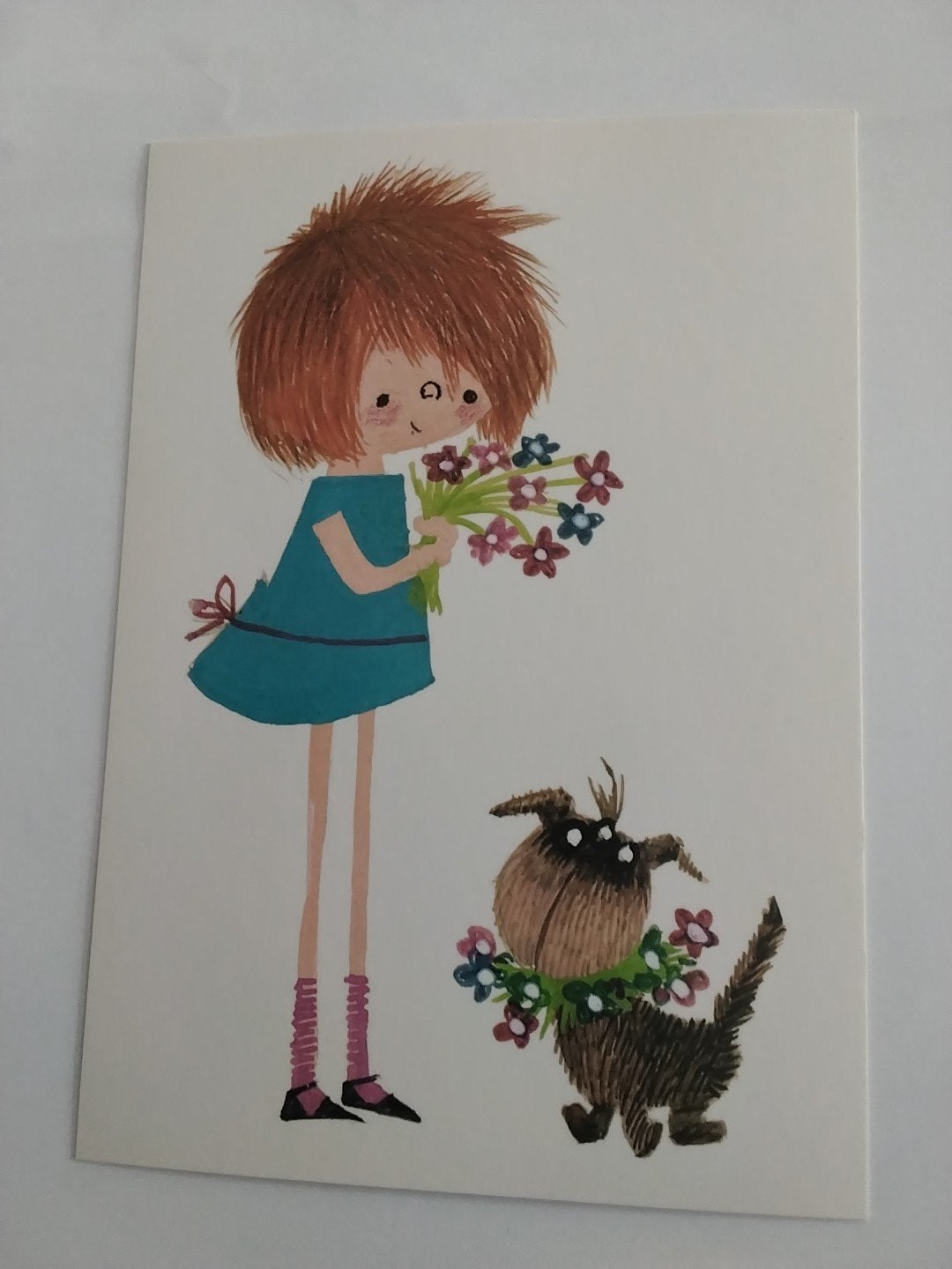 Ansichtkaart  FIEP WESTENDORP FLODDERTJE met Smeerkees, Verzamelen, Ophalen of Verzenden