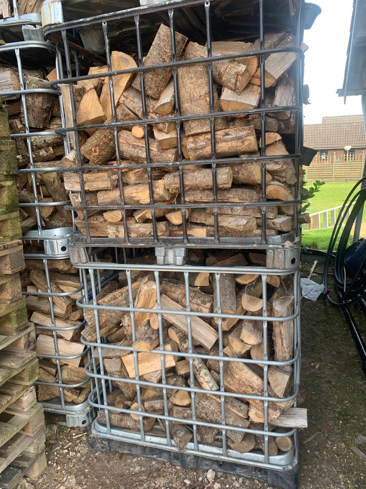Droog eiken brandhout, Tuin en Terras, Haardhout, 6 m³ of meer, Ophalen of Verzenden