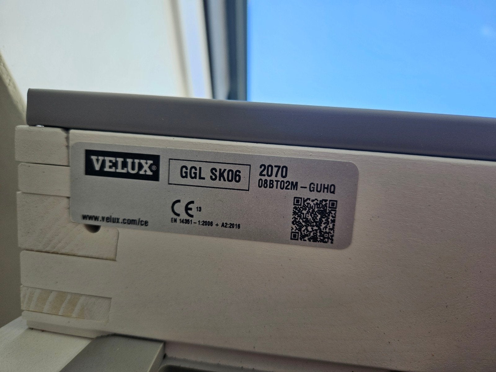 Blauw rolgordijn voor Velux dakraam 114x118 cm, Huis en Inrichting, Ophalen, Gebruikt, Overige merken, Blauw