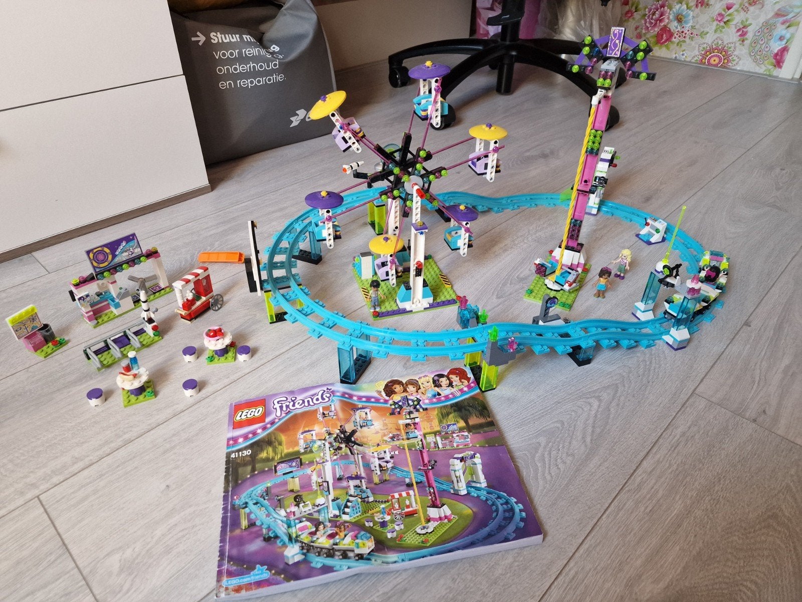 Lego Friends 41130 Achtbaan Pretpark, Ophalen of Verzenden, Zo goed als nieuw, Overige merken