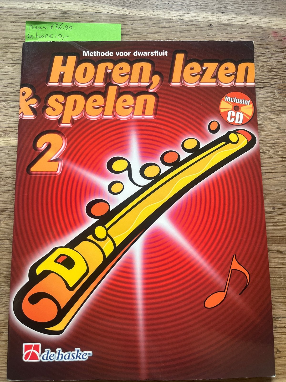 Horen, Lezen & Spelen 2 - Methode voor dwarsfluit (incl. CD), Ophalen of Verzenden, Gebruikt