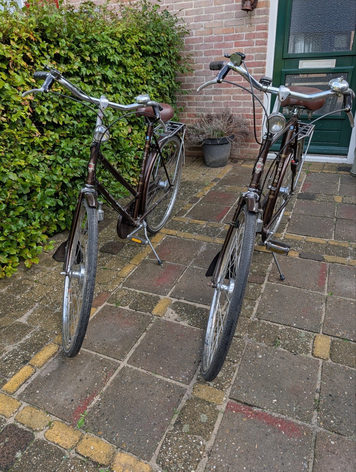 Vintage Union Oxford Dames en Heren fiets - Bruin, Overige merken, Versnellingen, Ophalen of Verzenden, Trommelrem