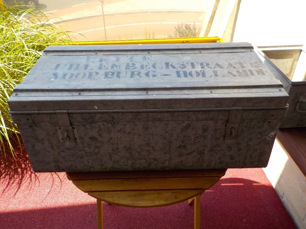 Aluminium kist met hangslot afsluitingen, Ophalen of Verzenden, Metaal, 50 tot 100 cm, Minder dan 50 cm