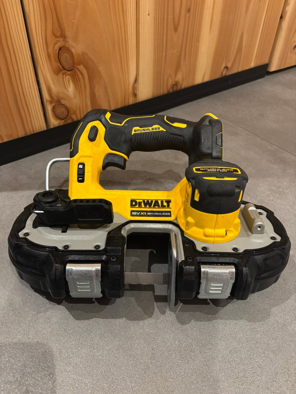 Dewalt DCS377 18V accu lintzaag, Ophalen of Verzenden, Gebruikt, Lintzaag