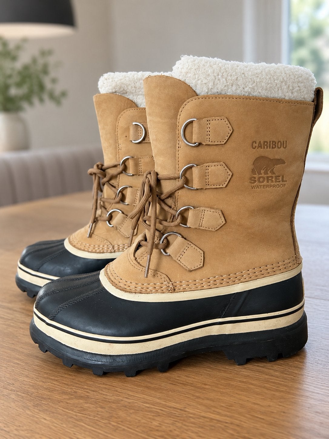 Sorel Caribou Snowboots, Kleding | Dames, Ophalen of Verzenden, Zo goed als nieuw, Bruin, Snowboots