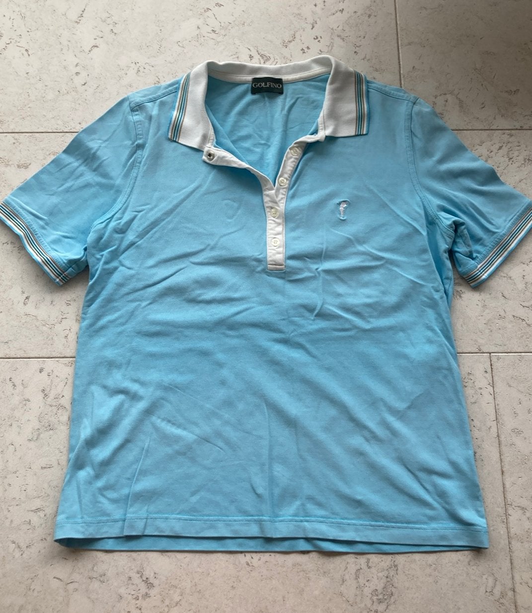 Golfino Sportswear golf shirt dames, maat S/M, UV protection, Blauw, Overige typen, Ophalen of Verzenden, Maat 36 (S)