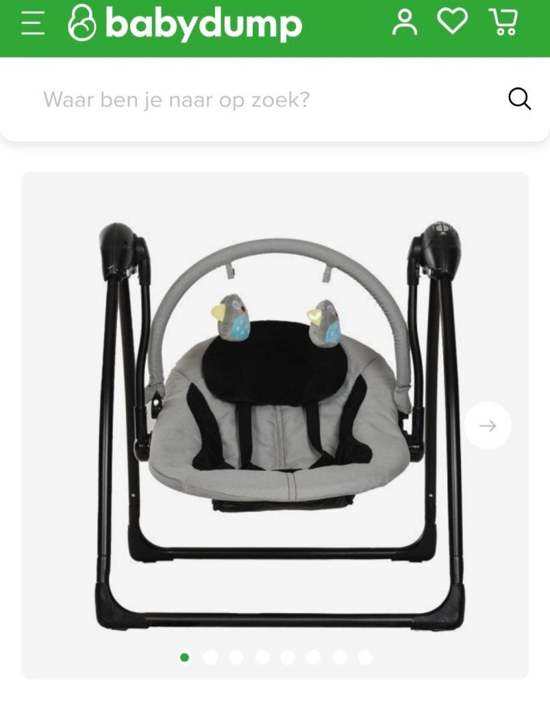 Baby swing, Schommelstoel, Ophalen, Overige merken, Met gordel(s) of riempje(s)
