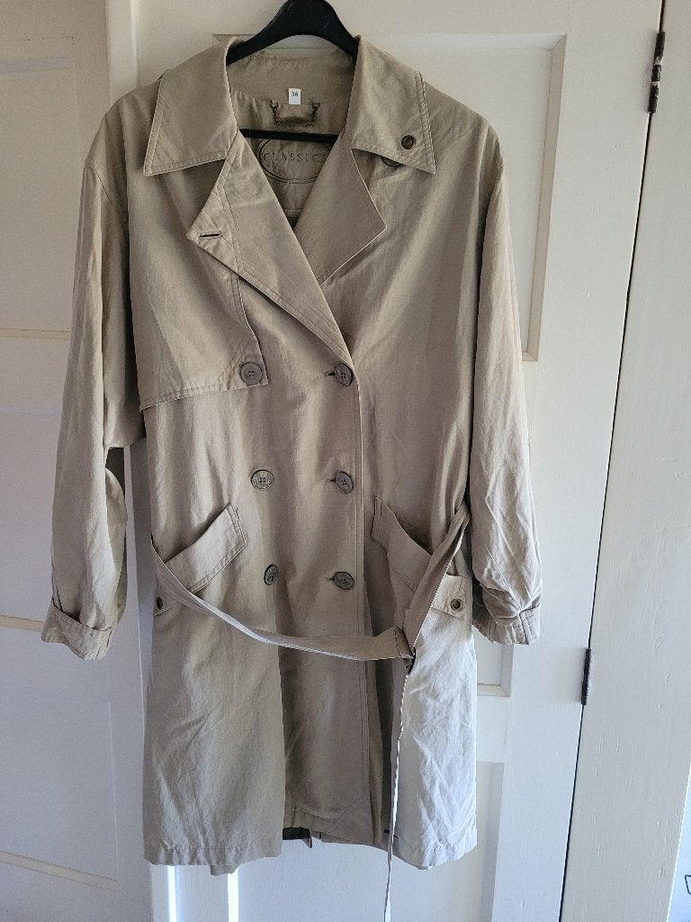 vintage Trenchcoat Classics Vroom & Dreesman, Overige kleuren, Ophalen of Verzenden, Zo goed als nieuw, Maat 36 (S)
