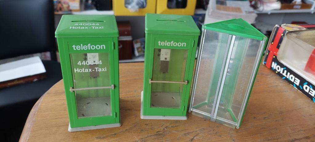 Vintage ptt Telefooncel Spardos / Spaarpot - Hotax-Taxi, Ophalen of Verzenden, Gebruikt